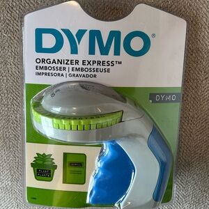 Dymo Handheld Label Embosser Label Maker in White, Blue & Lime Green
